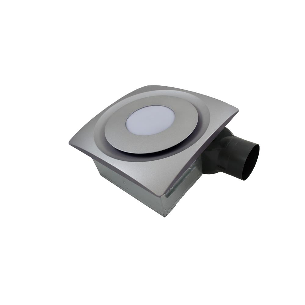 Aero Pure AP120-SLSN Slim Fit Bathroom Fan with 13W LED Light Pad in Satin Nickel Finish